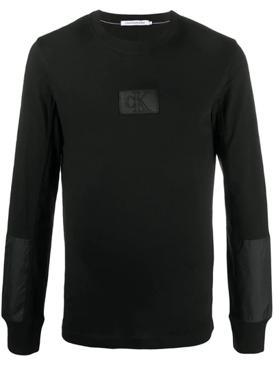 Calvin Klein Jeans Est.1978 Logo Patch T-shirt In Black