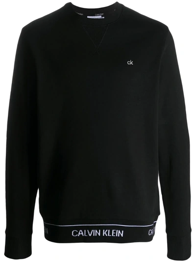 Calvin Klein Logo Print Sweatshirt In Black