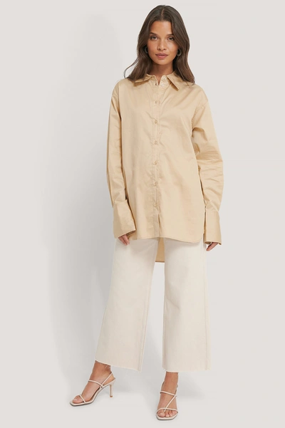 Na-kd Reborn Recycled Oversized Shirt Beige
