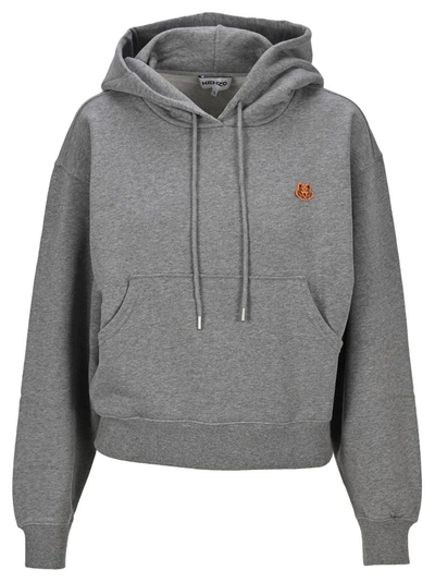 Kenzo Tiger Crest Boxy Hoodie In Grey | ModeSens
