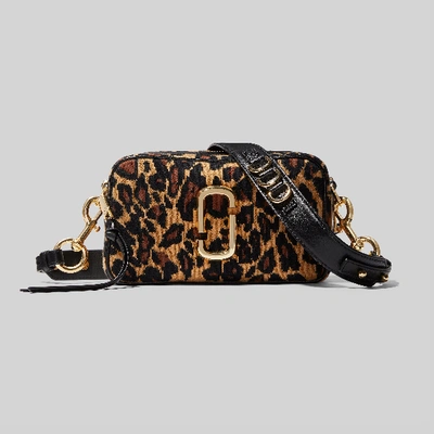 Marc Jacobs The Softshot Leopard-print Coated Canvas Camera Bag In Black Multi