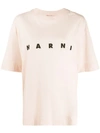 Marni Logo-print Oversized T-shirt In Pink