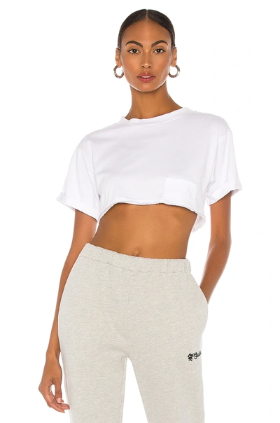 H:ours Super Cropped Pocket Tee In White