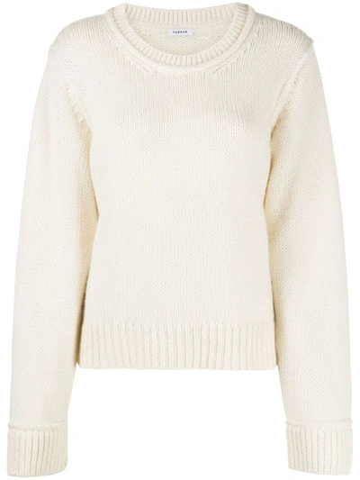 P.a.r.o.s.h Ribbed-trim Sweater In Neutrals