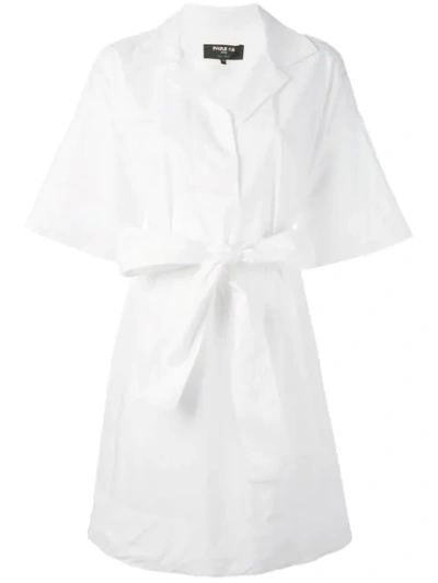 Paule Ka Wide-arm Shirt Dress In White