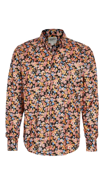 Naked & Famous Japan Festival Floral Easy Shirt In Multi