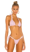 Frankies Bikinis Veronica Triangle Bikini Top In Papillon