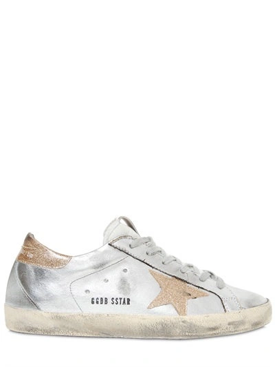 Golden Goose White Gold Superstar Low Sneakers In White Leather/gold S