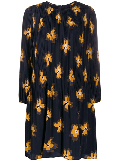 Steffen Schraut Funky Flowers Print Shift Dress In Black