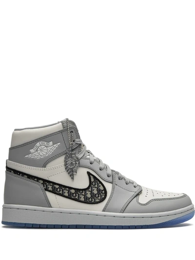 Jordan X Dior Air  1 High Sneakers In White