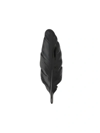 Ann Demeulemeester Feather-shaped Pin In Black