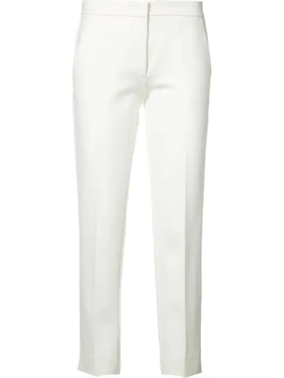 Derek Lam Relaxed Flat-front Trousers In White