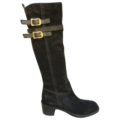 Pre-owned Gucci Buckled Boots In Black
