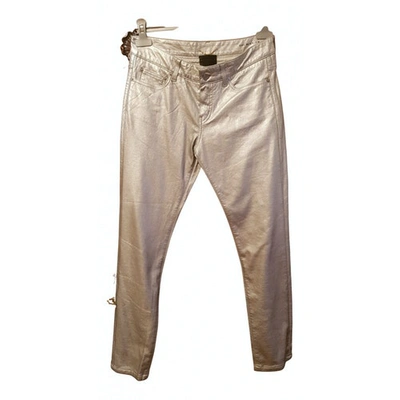 Pre-owned Saint Laurent Trousers In Silver