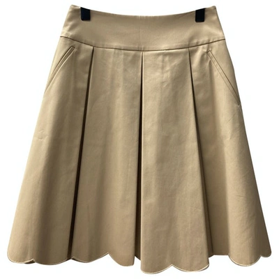 Pre-owned Valentino Mid-length Skirt In Beige