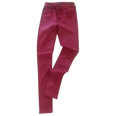 Pre-owned Citizens Of Humanity Slim Jeans In Burgundy