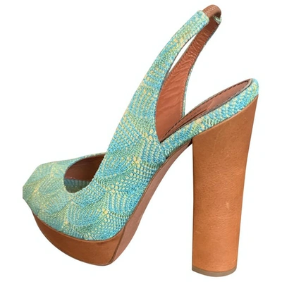 Pre-owned Missoni Green Leather Sandals
