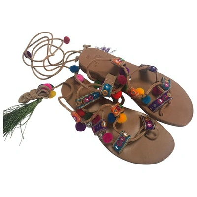 Pre-owned Mabu By Maria Bk Leather Sandal In Multicolour