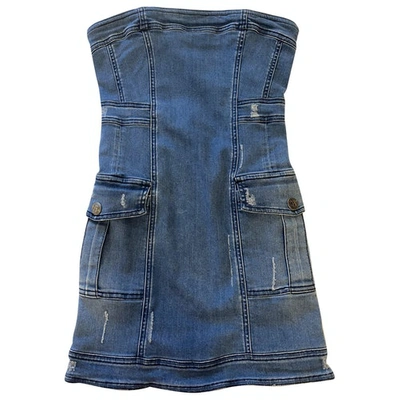 Pre-owned Pierre Balmain Blue Denim - Jeans Dress