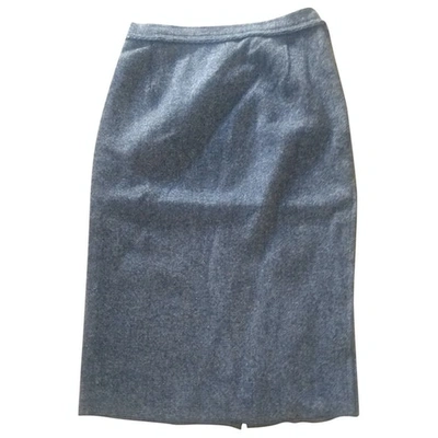 Pre-owned Celine Wool Mid-length Skirt In Grey