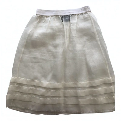 Pre-owned Yang Li Mid-length Skirt In White