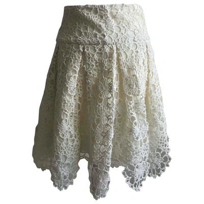 Pre-owned Ralph Lauren Mid-length Skirt In Ecru