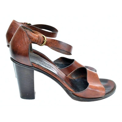 Pre-owned Robert Clergerie Brown Leather Sandals