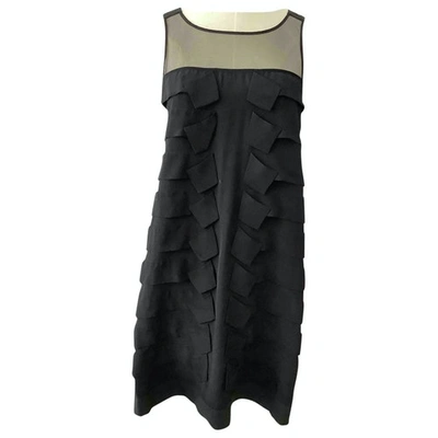 Pre-owned Whistles Silk Mid-length Dress In Black