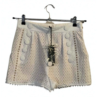 Pre-owned Just Cavalli White Cotton Shorts