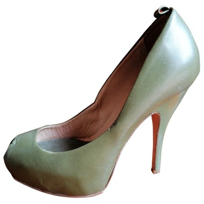Pre-owned Mcq By Alexander Mcqueen Leather Heels In Green