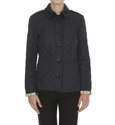 Burberry Ashurst Quilted Jacket In Navy