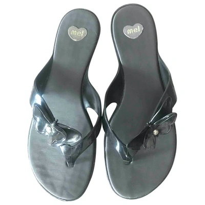 Pre-owned Melissa Mules & Clogs In Black