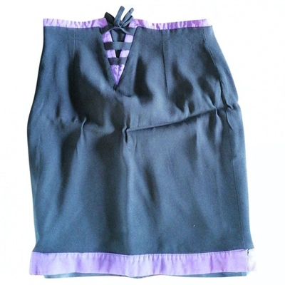 Pre-owned Versus Black Wool Skirt