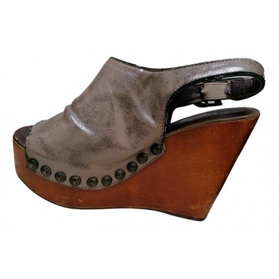 Pre-owned Jeffrey Campbell Leather Sandals In Metallic