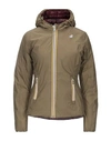 K-way Down Jacket In Khaki