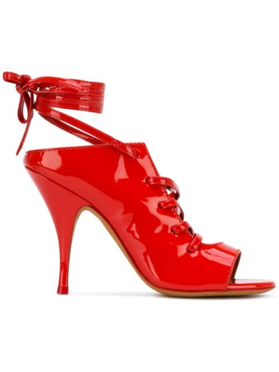 Givenchy Red Ankle Wrap Sandal