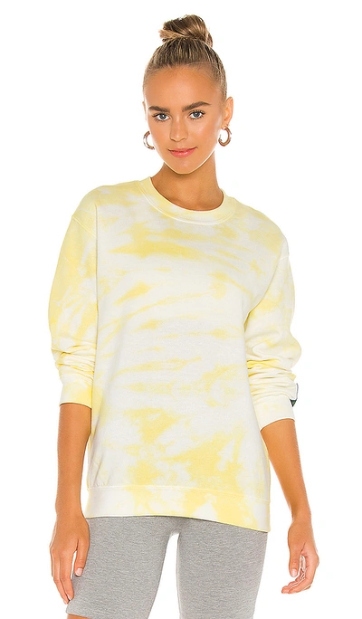 Danzy Tie Dye Collection Crew Sweatshirt In Sunshine