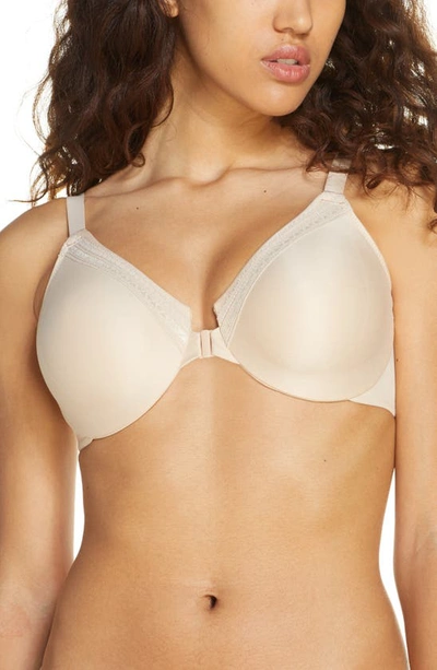 Wacoal Full Figure Perfect Primer Front Close Underwire Bra In Sand