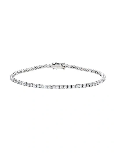 Nephora 14k White Gold & Diamond Tennis Bracelet