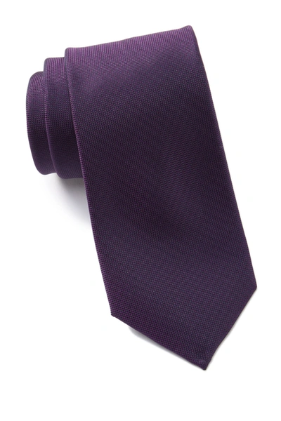 Calvin Klein Men's Solid Unsolid Skinny Tie In Plum