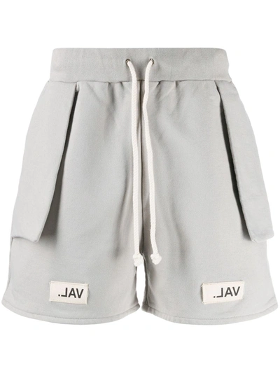 Val Kristopher Logo Patch Shorts In Grey