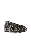 Isabel Marant Women's Rica Imitation Pearl & Studded Leather Belt In Black