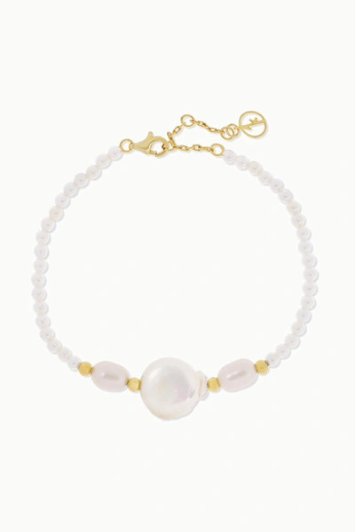 Anissa Kermiche Caviar Pebble Gold-plated Silver And Freshwater-pearl Bracelet