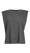 Endless Rose Padded Shoulder T-shirt In Grey