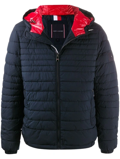 Tommy Hilfiger Zipped Padded Jacket In Blue