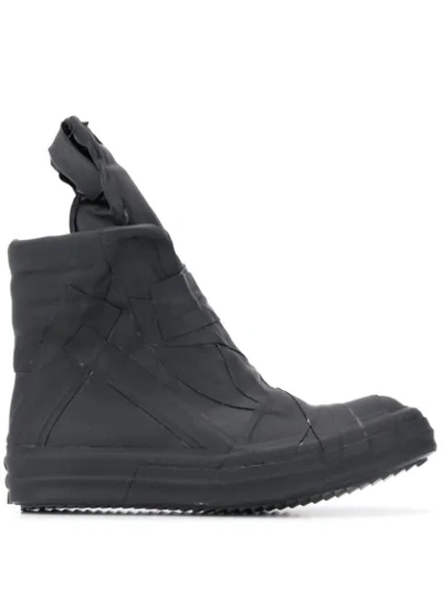 Rick Owens Perfoma Geobasket Ankle Boots In Black