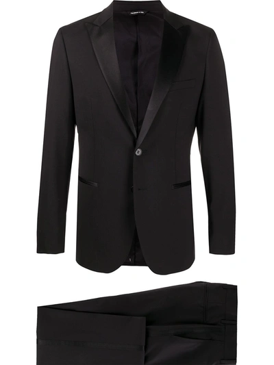 Tonello Two-piece Smoking Suit In Black