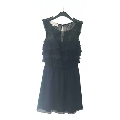 Pre-owned Elisabetta Franchi Silk Mini Dress In Blue