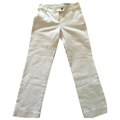 Pre-owned Saint Laurent Straight Jeans In White