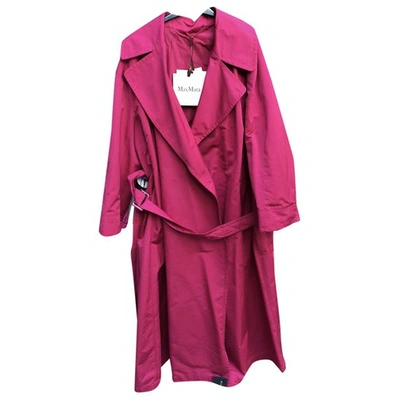 Pre-owned Max Mara Trench Coat In Pink